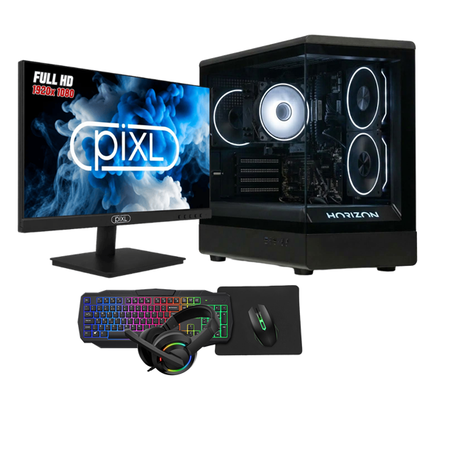 Horizon Ryzen 7 5700G Pre-built Gaming PC in Black with PC & Bundle